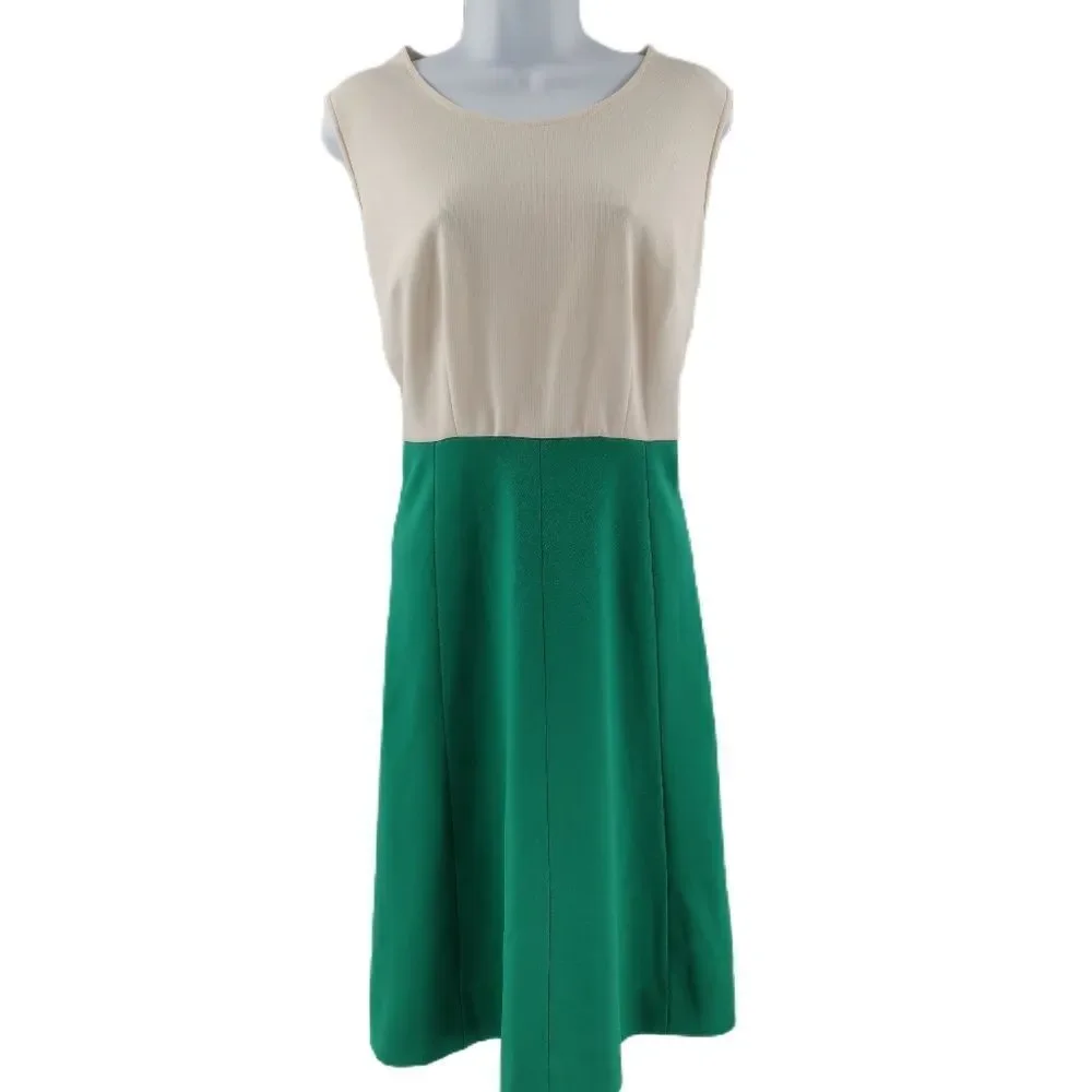 Vintage Seafoam Green and White 2- toned Dress